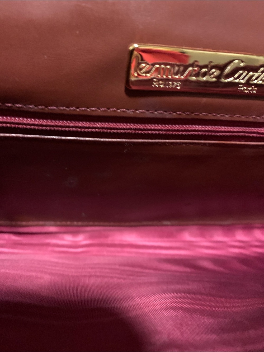 Cartier Leather  EnvelopeClutch in Deep Chestnut  with  COA - Picture 6 of 12